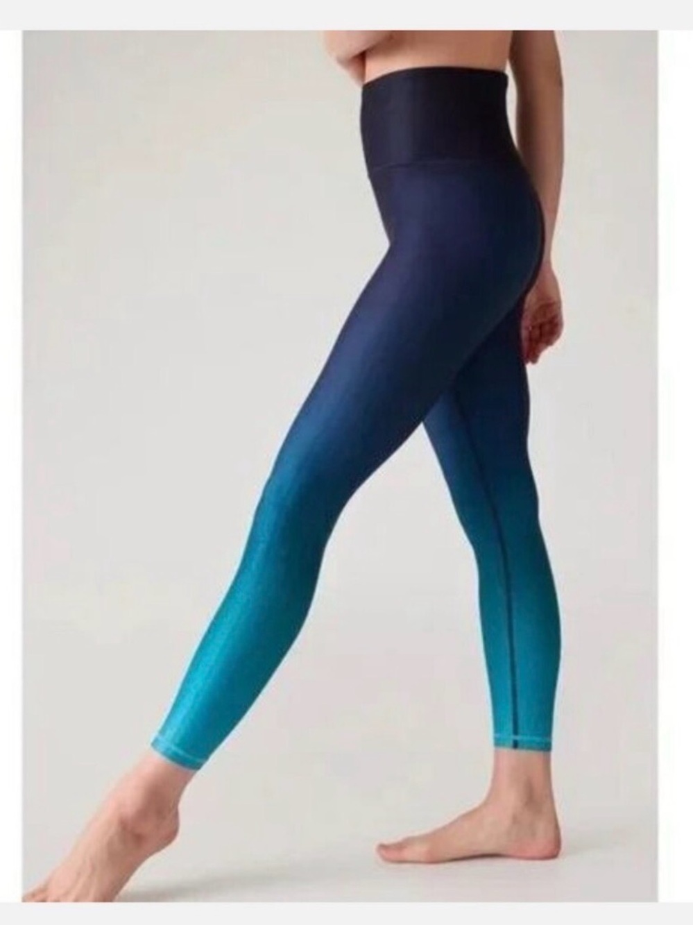 Athleta Ombre High-Waist Leggings in Teal to Navy